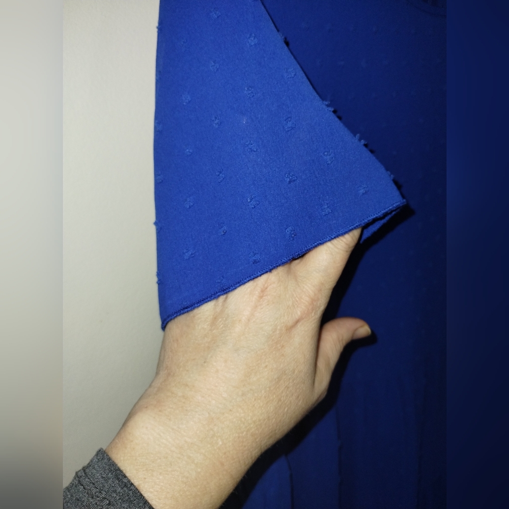 Curve Swiss dot blue babydoll tiered dress sz 4xl NWT - Picture 5 of 6